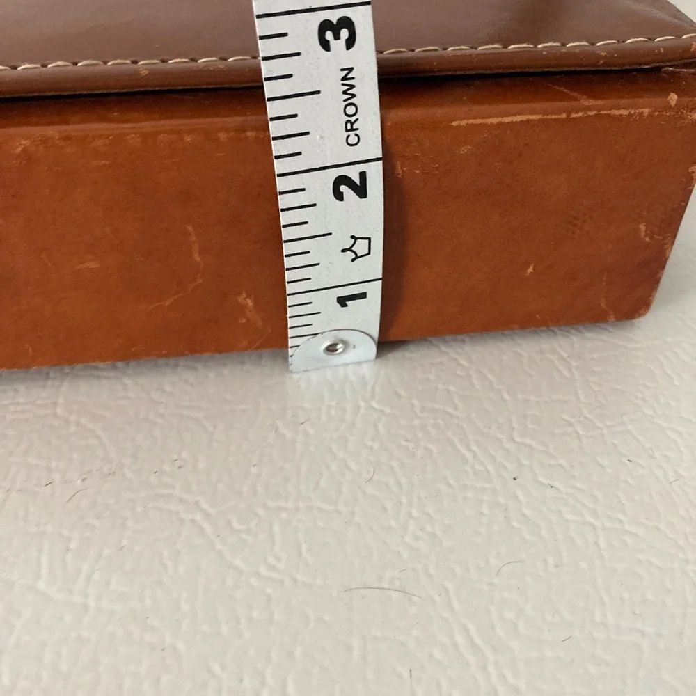 Leather Toiletry Kit Top Grain Leather W/ Faux Tortoise Boxes and Containers